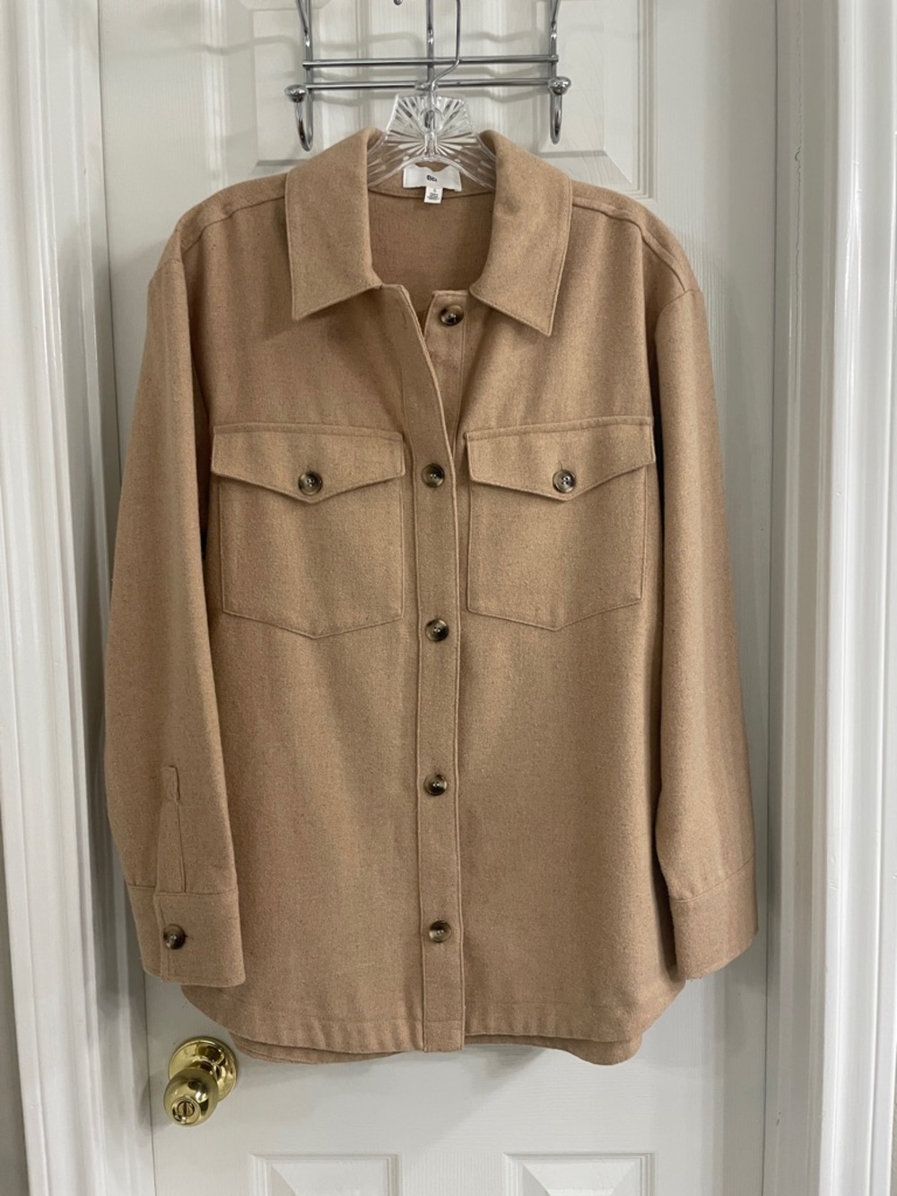 Nordstrom bp Tan Button-Front Utility Shacket